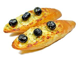 Garlic bread with Olives